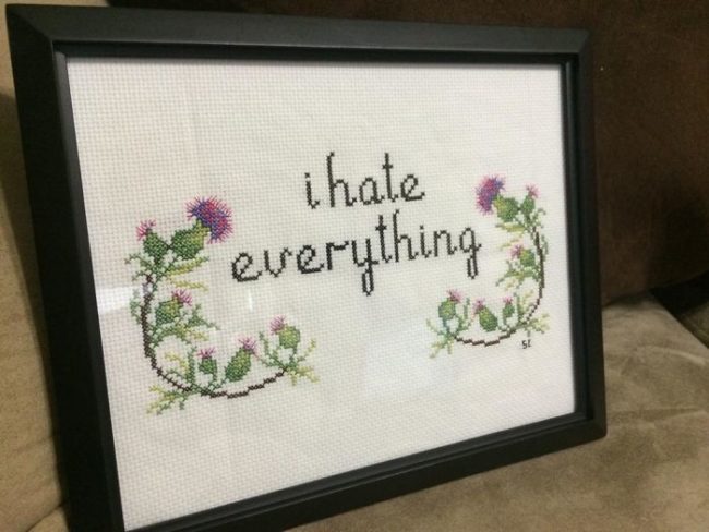 But not every cross stitcher is so sweet and innocent. While they may seem innocuous at first, these hilarious and sometimes savage cross stitch designs certainly aren't for the faint of heart. (Warning: strong language ahead.)