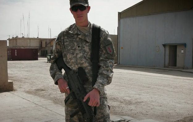 He sustained a traumatic brain injury and developed post traumatic stress disorder (PTSD) as a result.