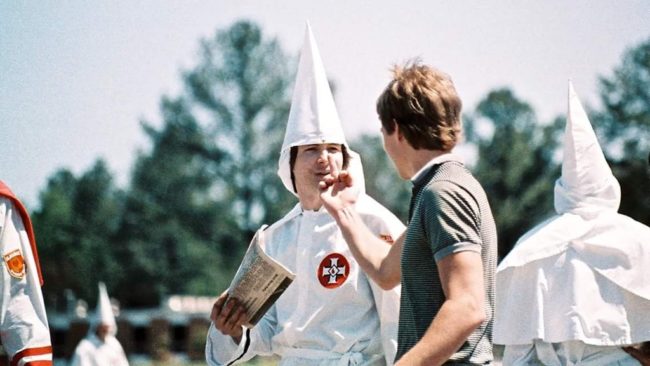 "A friend of my father's, telling off a Klan member. Auburn AL, 1985."
