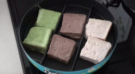 Place the pieces in a non-stick cooking pan, then cook each side for about three minutes.