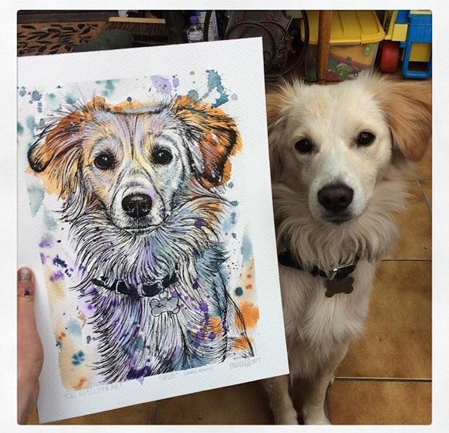 ...and even capturing his likeness in her beautiful art.