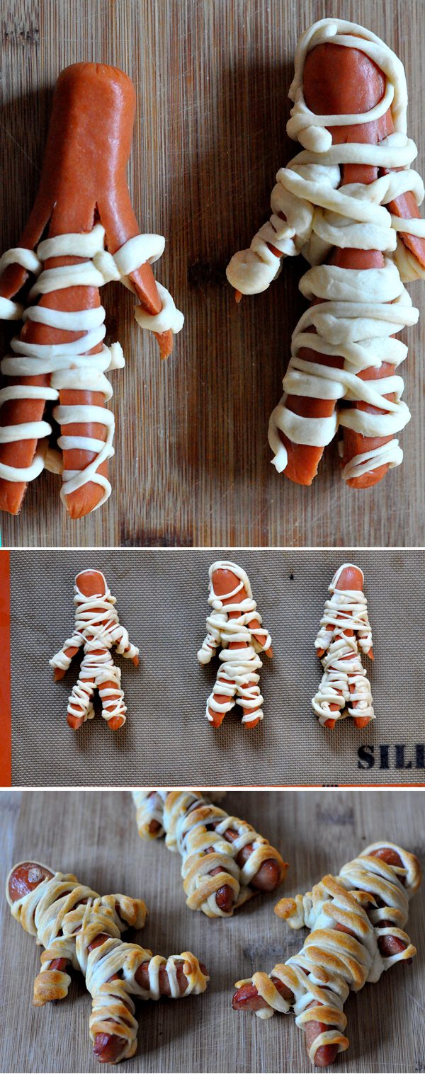 These mummy hot dogs are fun to make and fun to eat!