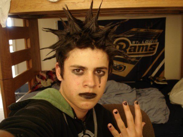 This guy really got into his "goth phase," insisting it was "not a phase."