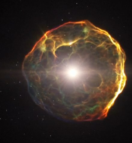 When the stars collided way back then, they created light that could be seen through telescopes on Earth.