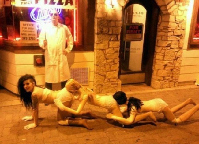 I've never seen a single "Human Centipede" movie, so I certainly don't want to see it out on the streets.
