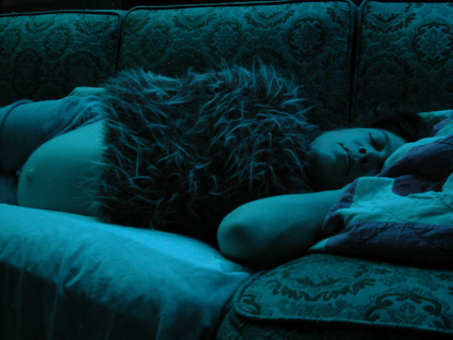 Pregnant woman should also avoid sleeping on their backs. In one study, researchers in New Zealand found that mothers who lie on their backs had reduced blood flow, which may contribute to stillbirths. Another found that expecting moms don't breathe in as deeply while lying on their backs, and a third found that those who slept on their backs while pregnant were twice as likely to have had a stillbirth.