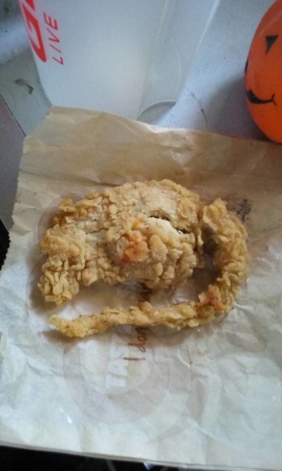 Devorise Dixon was eating at a California KFC when his tenders seemed a bit more rubbery than was to be expected. Upon further inspection, he discovered something that looked like a deep fried rat. When confronting the manager, Dixon was offered a free meal, which he turned down, taking the rat with him to talk to a lawyer.