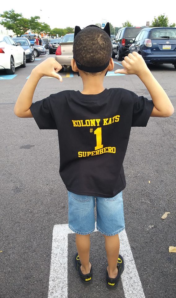 Ever since, Shon has been the Kolony Kats' official superhero, Catman.