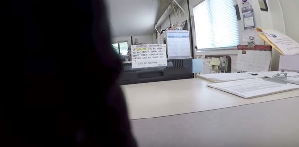 He spends a long time out on the street looking for his dog before finally heading to the shelter to see if a kind stranger has brought him in.