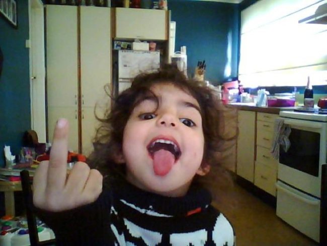 "My daughter found the webcam, and took a pic...I swear I'm a good parent."