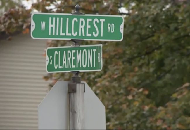Police were called last month to the crossroads of Hillcrest Road and Claremont Road in Saukville, Wisconsin, after neighbors reported the unusual sight.