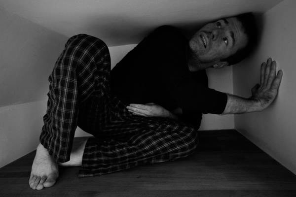 At number five is claustrophobia, or the fear of being closed in a small space. Fourteen percent of the people surveyed said they were very afraid while 29 were a little afraid. One study found that people who project their personal space beyond an arm's reach are more likely to experience claustrophobia, suggesting that sufferers underestimate horizontal distances.