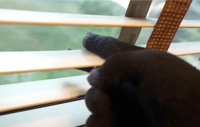 Remove dust from blinds using fabric softener.