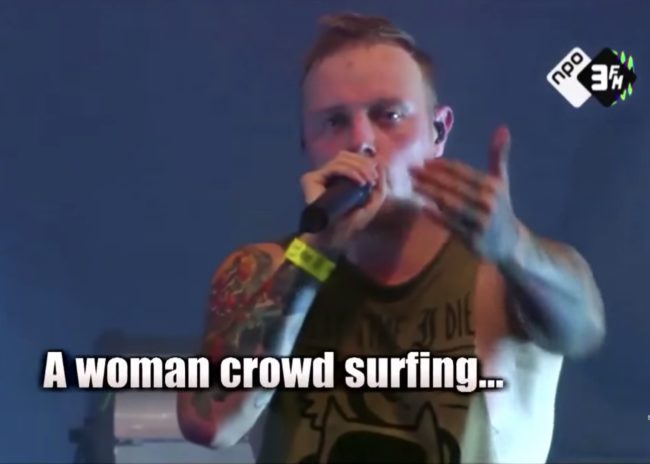 But Drake isn't the only male performer calling out fans for their perv-ish behaviors. Country singer Aaron Lewis and Architects front-man Sam Carter have both addressed inappropriate touching during their recent concerts.