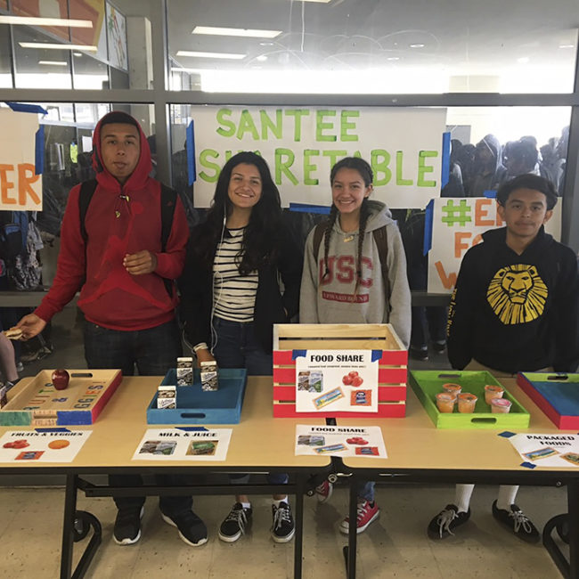 If there's any food left over at the end of the day, administrators take the food to a local food bank or church to continue doing good instead of wasting the items. 