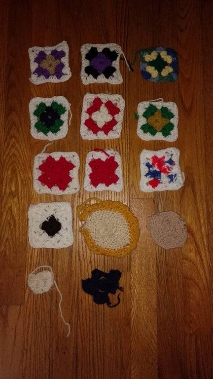"I don't remember exactly when she stopped being able to crochet for good--she made squares for a while, then the circles, then the little pieces of crochet, until she got to the point where she just carried around the needles and yarn in her purse," she added. "At this point she is completely non-verbal and unable to care for herself in any way (eating, bathing, dressing, walking unsupervised, etc.)."