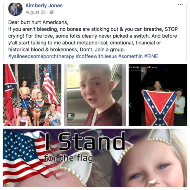 However, this feel-good story became tainted when several of Kimberly's Facebook posts came to light, in which she and her children posed next to a Confederate flag. She's since made the page private. Some people have even accused Keaton of using racial slurs against his classmates, though there's no proof this is actually true.