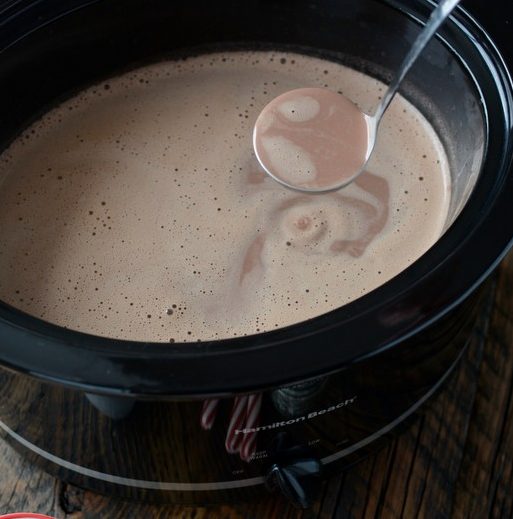 You might find yourself needing a big batch for a party, so here's how to make hot chocolate in the crock pot. 