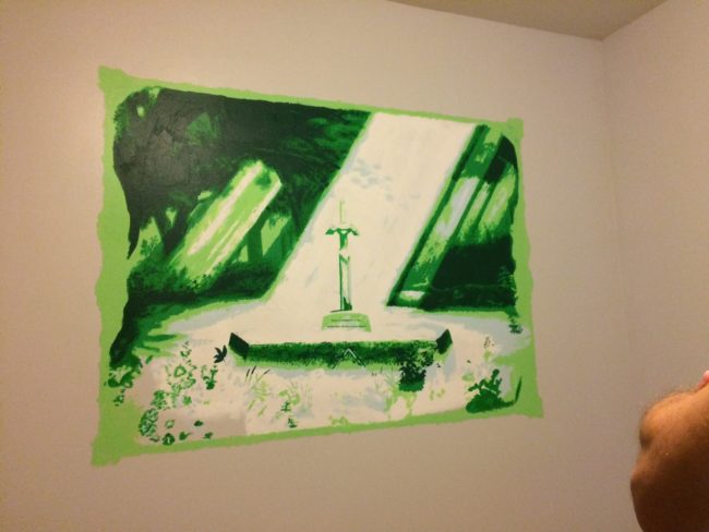 Even though the image was coming together nicely, the most daunting part would be the frame. It was so detailed that they had to draw it on the wall in order to return the projector. 