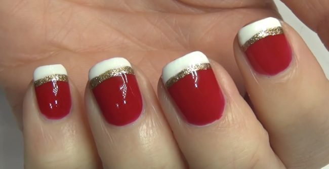 These Santa nails aren't just cute. They're sophisticated, too!