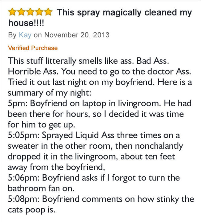 As Kay learned when she got it in the mail, it can force your boyfriend to tidy up when nothing else works. Read her hilarious play-by-play of its usefulness below in her review.
