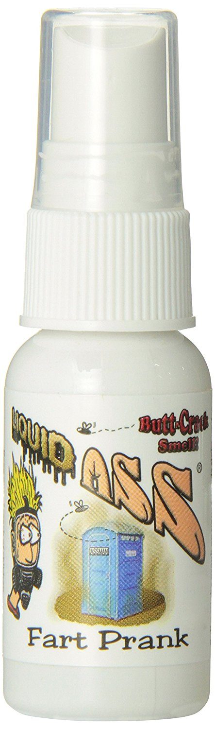This is "Liquid Ass." According to the product description, it's a "highly concentrated, super-horrible smelling fart spray" that, frankly, "smells like ASS...only worse." It's marketed as a fart prank, but it does so much more than that.