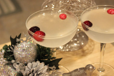 Or relish in the winter wonderland around you with a white cranberry martini.