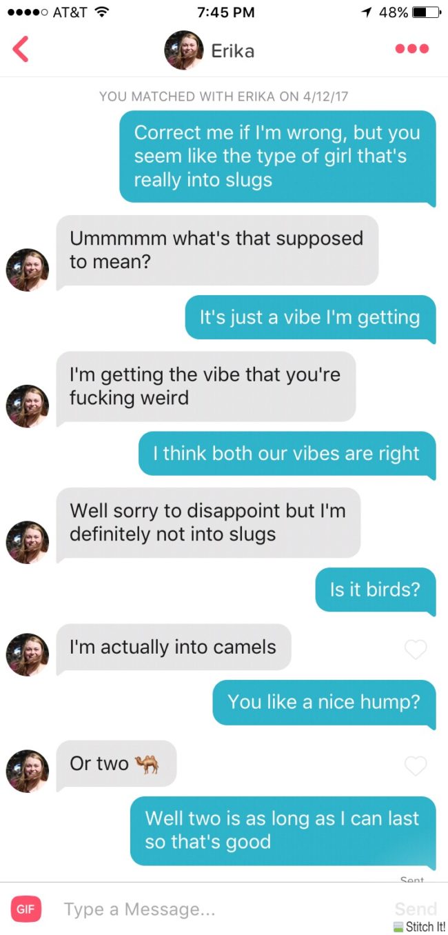 Check out some of the funniest conversations he's had on the app thus far. He sure has a way with words!