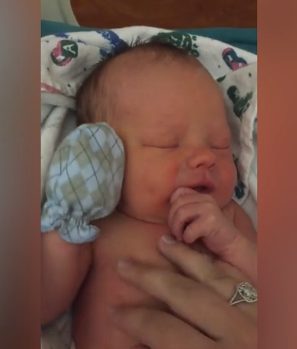 When little Taggert was born, Mongie got to spend 48 hours with him before handing him over to his adoptive parents, Emily and Brad Marsh, whom she'd met through an adoption website. Before saying goodbye to him in March 2016, she made a video explaining how much she loved him.