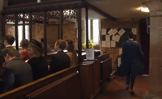 That's when the vicar told them they couldn't legally be married without the rings. With their wedding in jeopardy, Kettell ran out of the church, promising to return with them as quickly as possible.