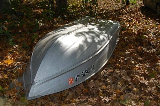 The pup began circling the boat and whimpering. She just wouldn't leave it alone.