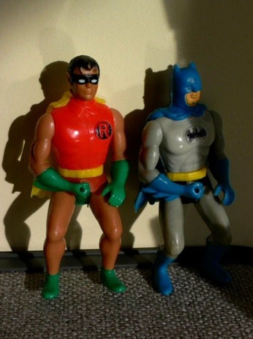 Batman and Robin have a firm grip on this whole crime fighting thing.