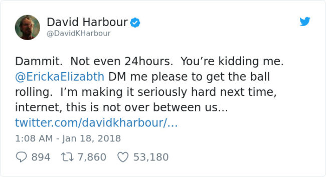 Still, not even a day later, he begrudgingly accepted his new role as a wedding officiant come September. We can't wait to see the photos!