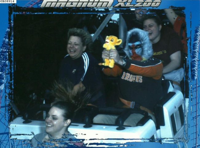 "Every year my friend does a 'silly picture while on a roller coaster'. This year was by far his best."