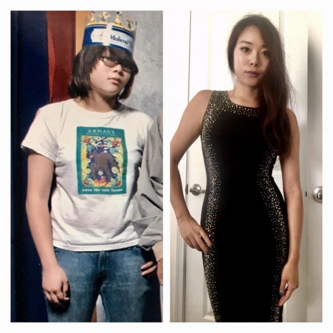 "16 to 23. I was a t-shirt, baggy jeans, and scowl face kind of girl. My mom saved a lot of beautiful clothing for me."