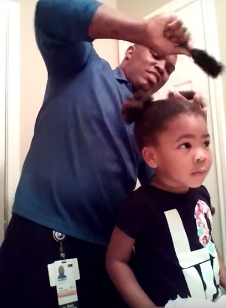 She continues to cheer him on throughout the video, thanking him and praising his work. 