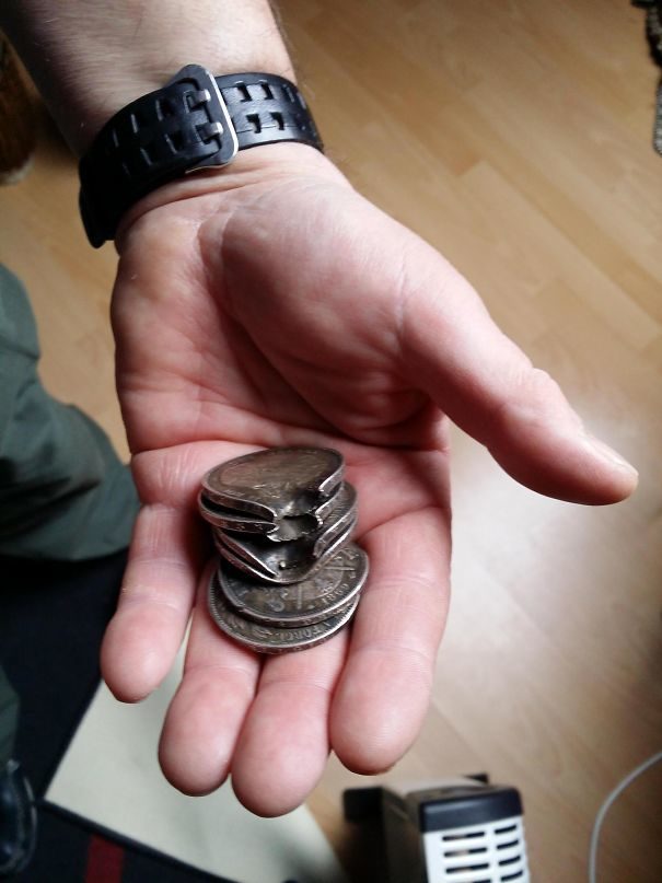 A WWI soldier's coins in his breast pocket saved him from suffering a serious injury.
