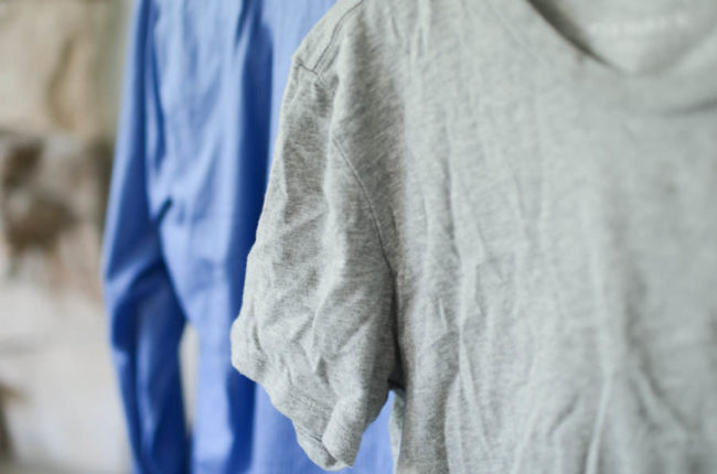 If you're bad about folding your clothes straight out of the dryer, chances are you're very familiar with wrinkles. Get rid of them by simply throwing the affected clothes into the dryer with an ice cube or two for about 10 minutes. Wrinkles be gone!