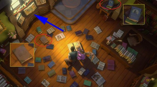 Tangled - 3 classic Disney books appear in this one. Sleeping Beauty, Little Mermaid, and Beauty and the Beast 