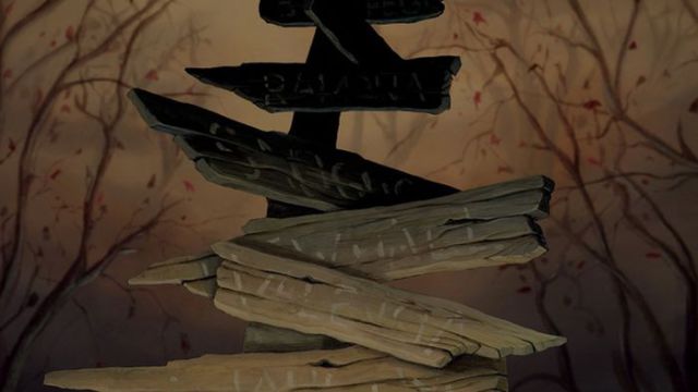 Beauty and the Beast - When Maurice and Felipe are lost in the woods, the road signs say Valencia and Anaheim. Disney Land is in Anaheim and Valencia is where many Disney artists study (California Institute of Technology) 