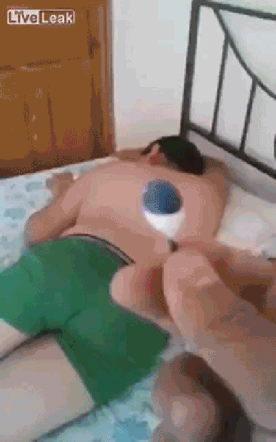 This guy will never be able to fall asleep again.