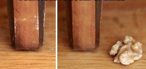 11. Rubbing a walnut on scratched furniture can help minimize the dings.