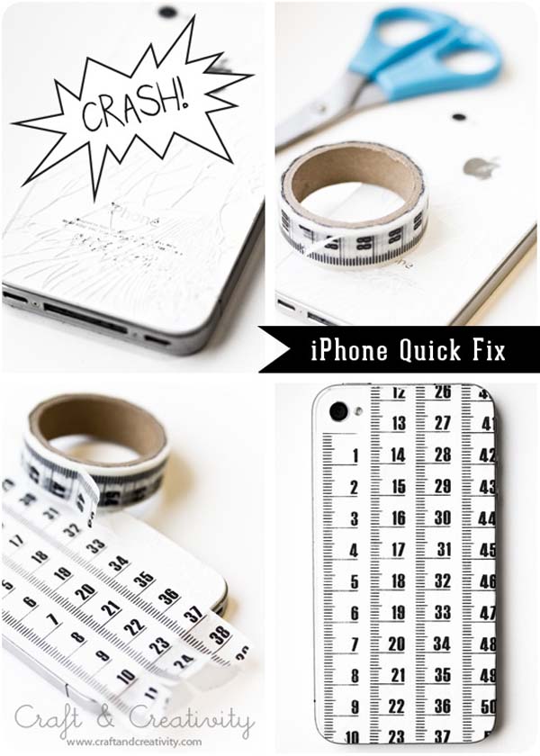 18.) You can even use the tape to give your iPhone personality (or cover up cracks/scratches).