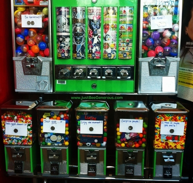 Can you imagine being a kid and seeing this? A random act of quarter kindness.