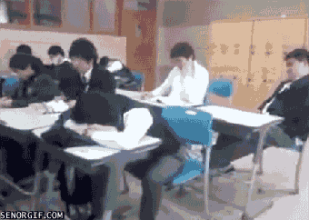 Sleeping in class only leads to bad things.