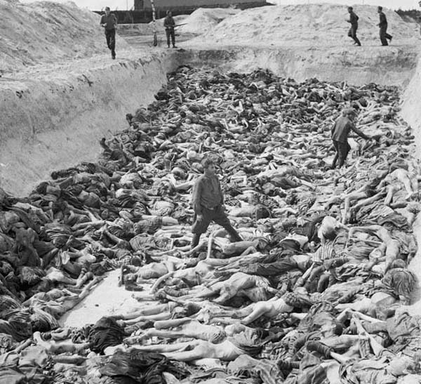 9.) A Concentration Camp Mass Grave: The Nazis killed 50,000 people at the Bergen-Belsen camp before it was liberated in 1945 (Anne Frank was among those slaughtered). “Mass Grave 3” shows camp doctor Fritz Klein standing among the dead. He decided if prisoners should be sent to the gas chamber because they were unfit to work. He was later hanged for his atrocities.