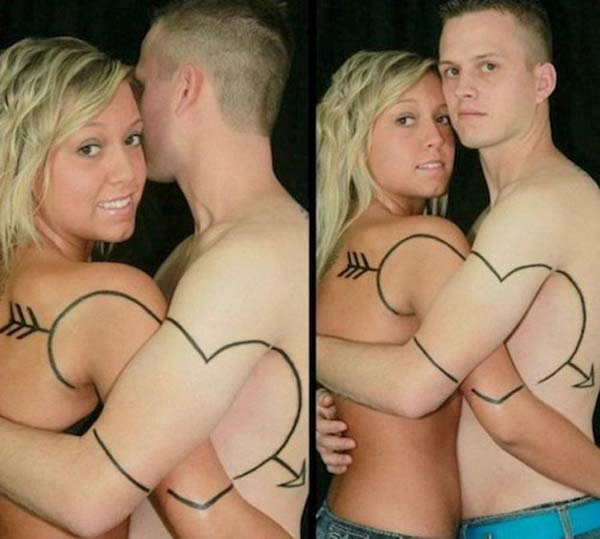 Couple tattoos are never good ideas.