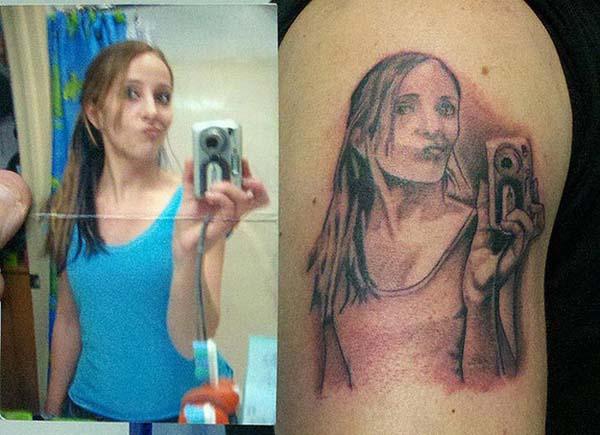 A selfie tattoo? NOPE.