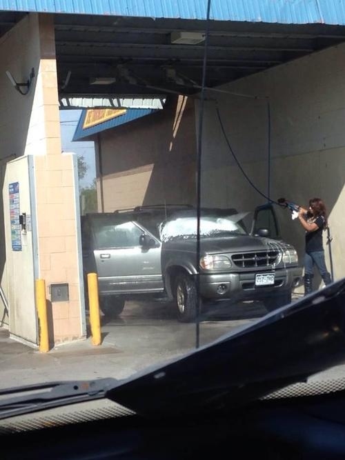 8. That's probably not how you should be using a car wash, but knock yourself out.