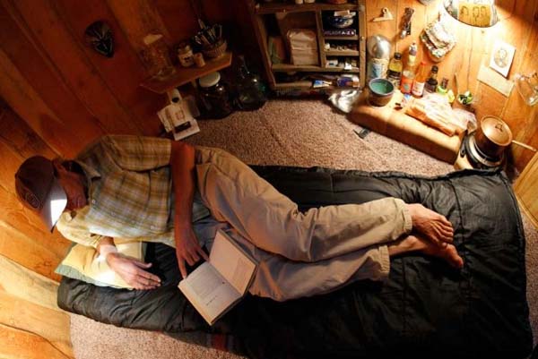 There's enough space for his simple life.